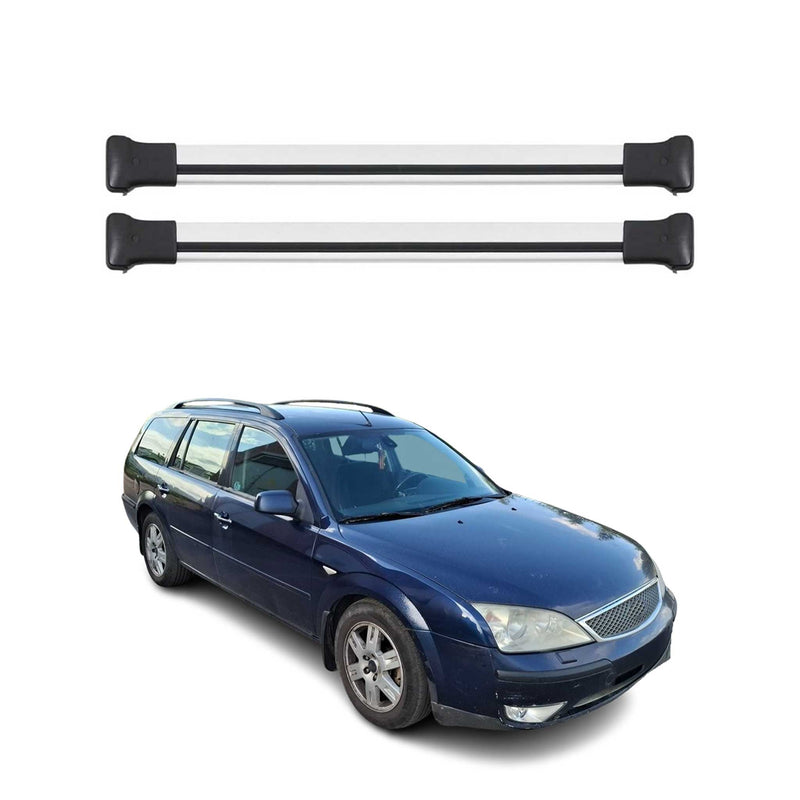 Barres de toit transversales pour Ford Mondeo SW 2000-2007 Aluminium Gris