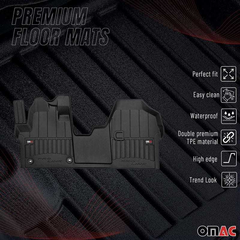 Tapis de Sol pour Toyota Proace 2016-2022 Caoutchouc TPE Noir