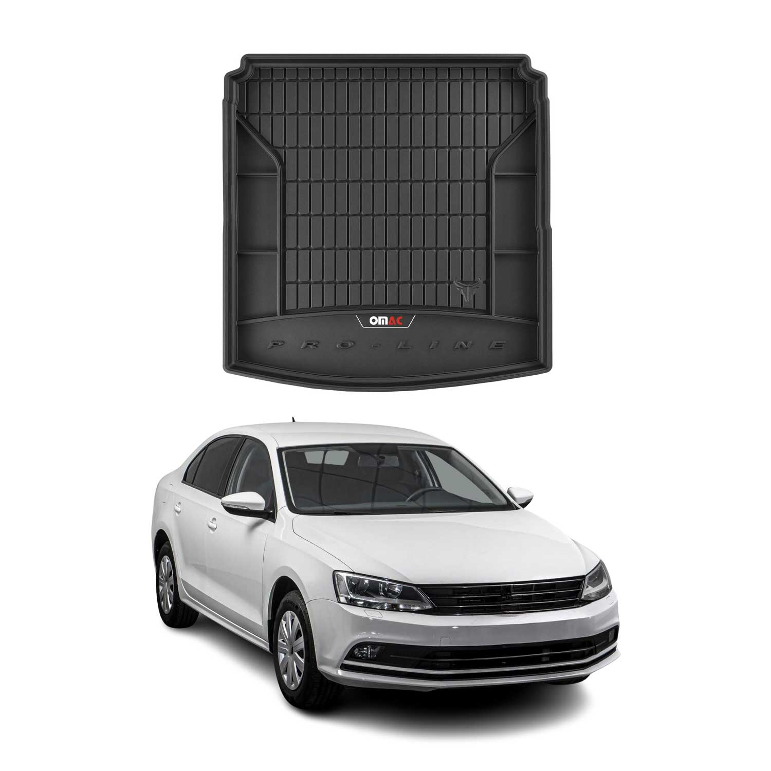 Tapis de Coffre pour VW Jetta 2014-2022 TPE Noir