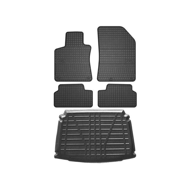 Kit Tapis de sol et coffre pour Peugeot 308 2014-2021 TPE Noir