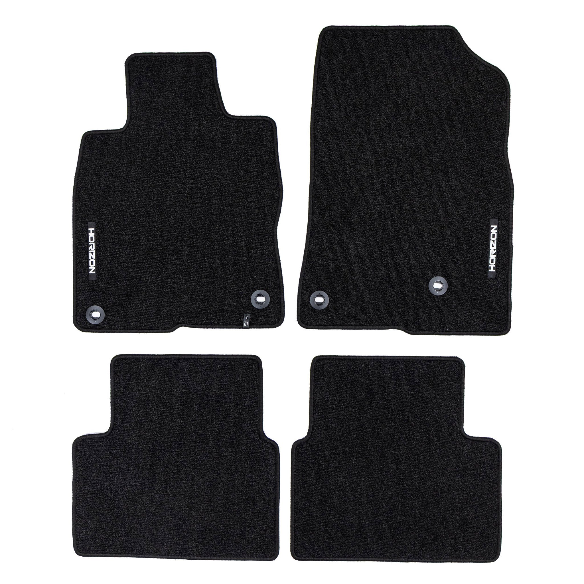 Tapis de Sol de Voiture pour Honda Civic XI Hybrid 2022-2026 Velours Noir 4Pcs