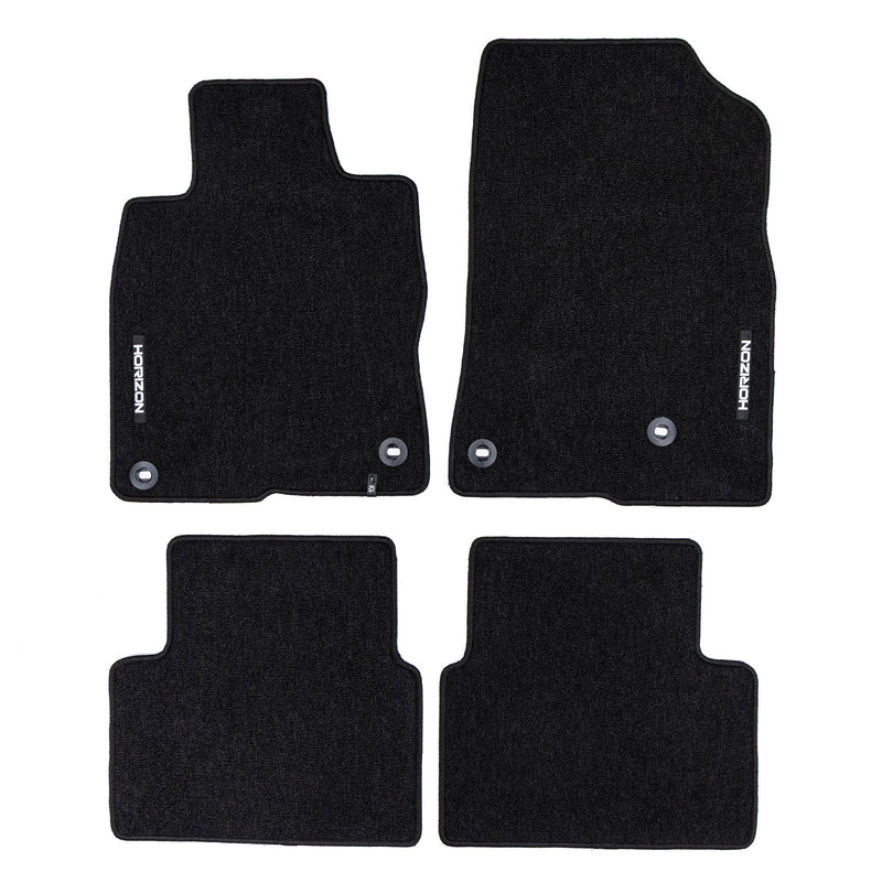 Tapis de Sol de Voiture pour Honda Civic XI Hybrid 2021-2025 Velours Noir 4Pcs