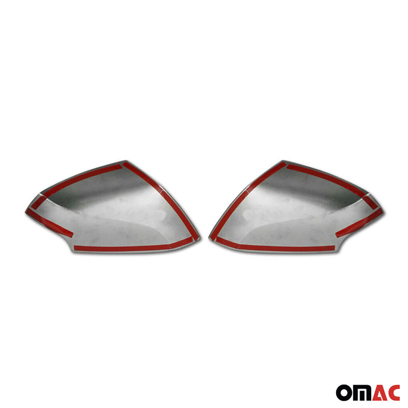 Coques de Rétroviseurs pour Renault Fluence 2010-2014 en Acier Chromé Argent