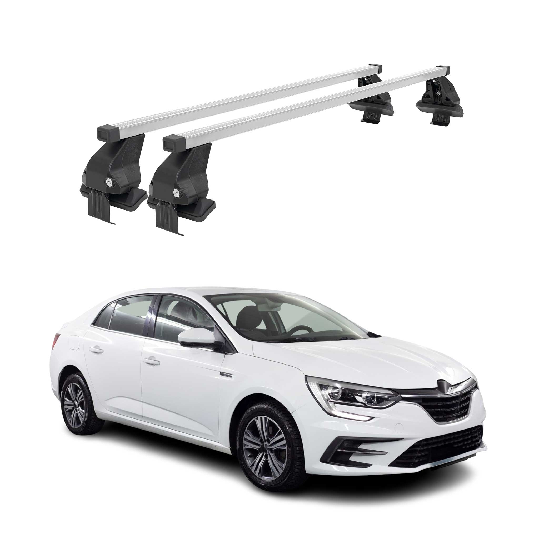 Barres de toit transversales pour Renault Megane IV 2016-2022 Acier Gris