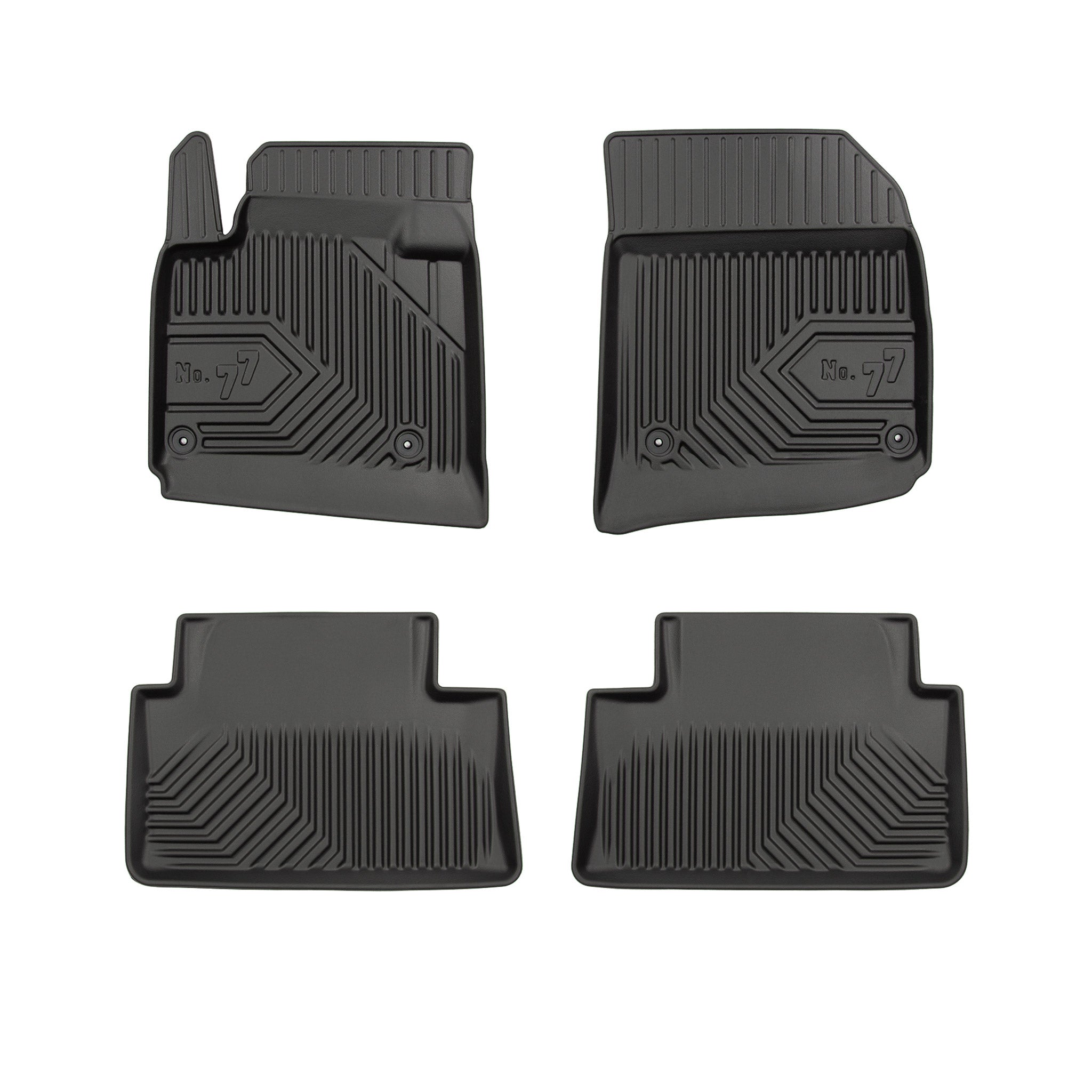 Tapis de Sol de Voiture pour Citroen C5 II 2008-2017 TPE Antidérapant Noir 4Pcs