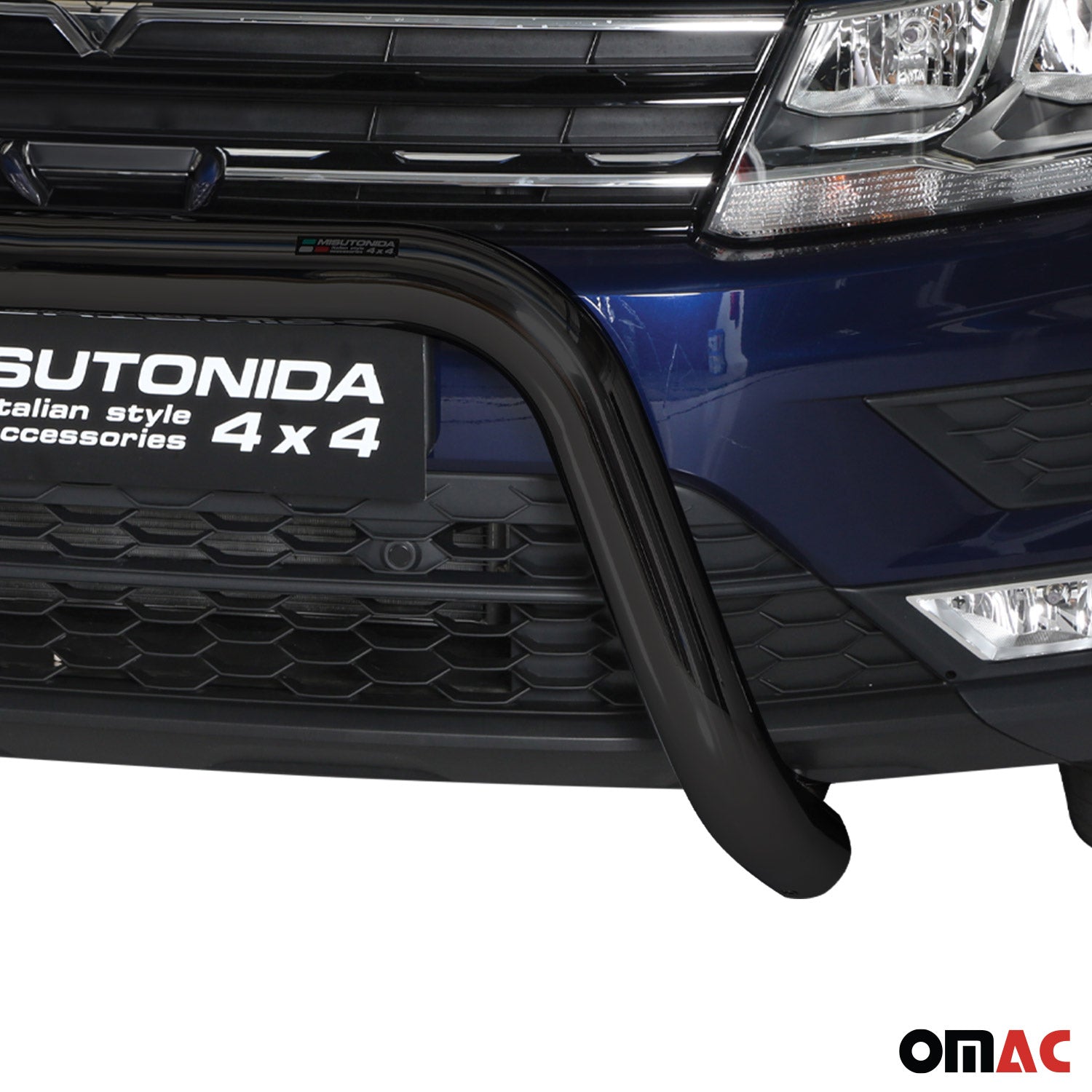 Pare-buffle Avant pour VW Tiguan Allspace 2016-2024 76 mm en Acier Noir