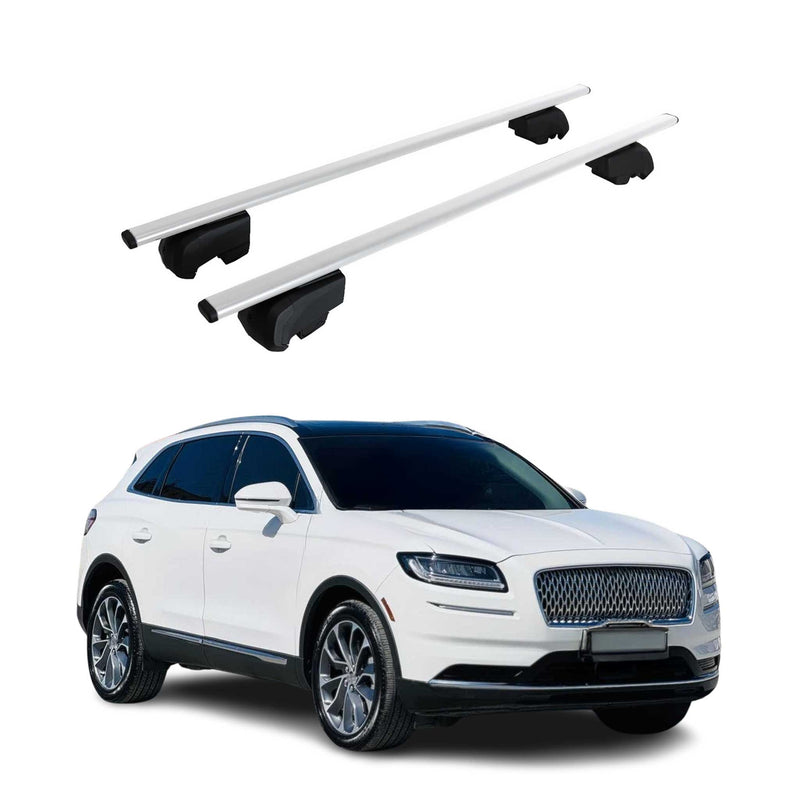 Barres de toit Transversales pour Lincoln Nautilus 2019-2023 Fer Argent ABE