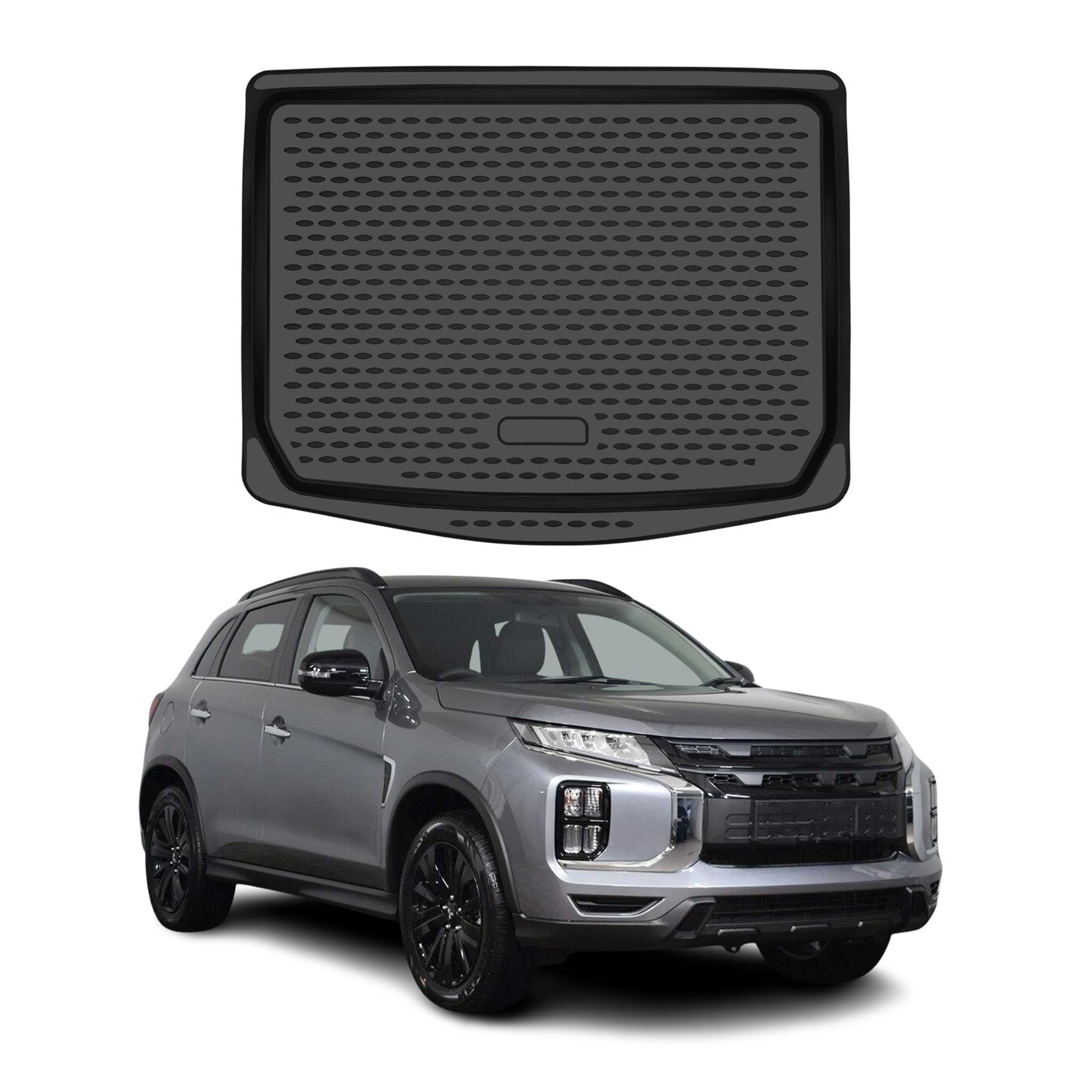 OMAC Tapis de coffre pour Mitsubishi ASX mk2 2023-2026 en caoutchouc TPE Noir