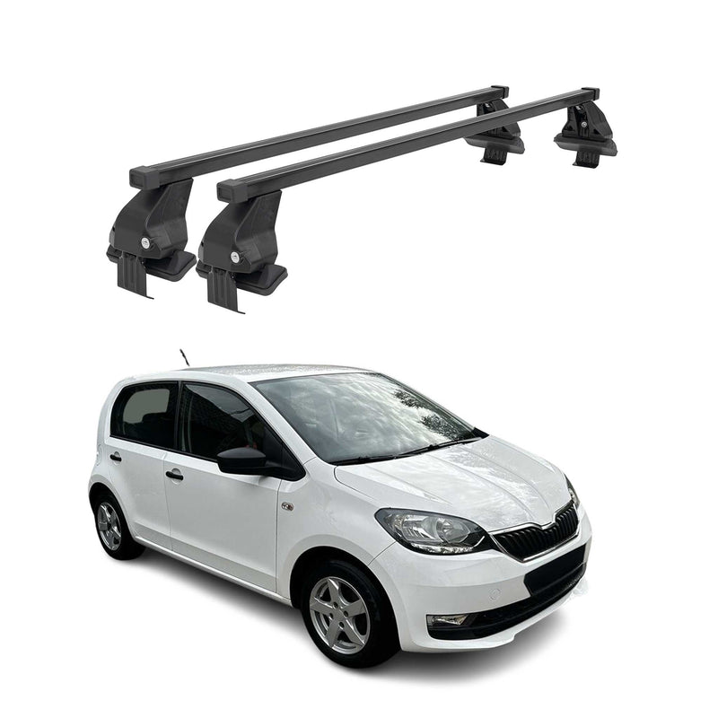 Barres Transversales Menabo pour Skoda Citigo 2012-2020 3-portes Noir