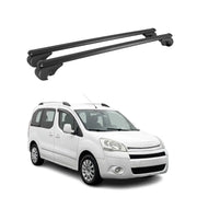 Barres de toit Transversales pour Citroen Berlingo 2008-2018 TÜV Alu Noir 2Pcs