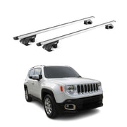 Barres de toit transversales pour Jeep Renegade BU 2015-2025 5 P Alu Gris 2x ABE