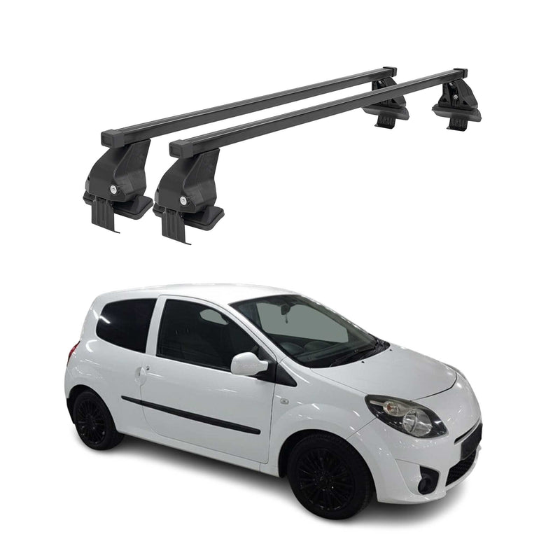 Barres Transversales Menabo pour Renault Twingo II 2007-2013 Noir