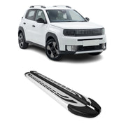 Marchepieds Latéraux pédale pour Fiat Grande Panda 2024-2026 Aluminium Gris 2Pcs