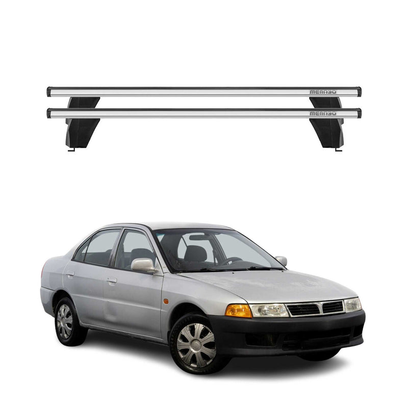 Barres de toit Transversales pour Mitsubishi Lancer VII 1995-2000 Alu Gris 2x