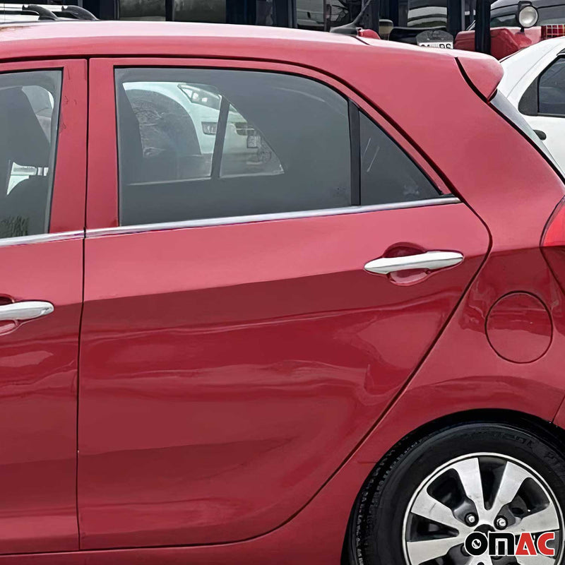 Garniture De Fenétre pour Kia Picanto 2011-2017en acier inox chrome