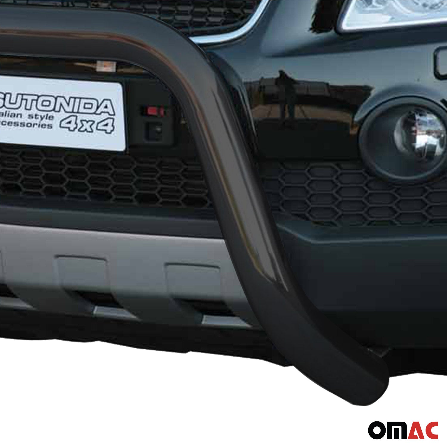 Pare-buffle Avant pour Chevrolet Captiva 2006-2010 76 mm en Acier Noir