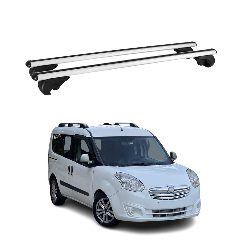 Barres de toit Transversales pour Opel Combo D 2012-2018 Aluminium Argent