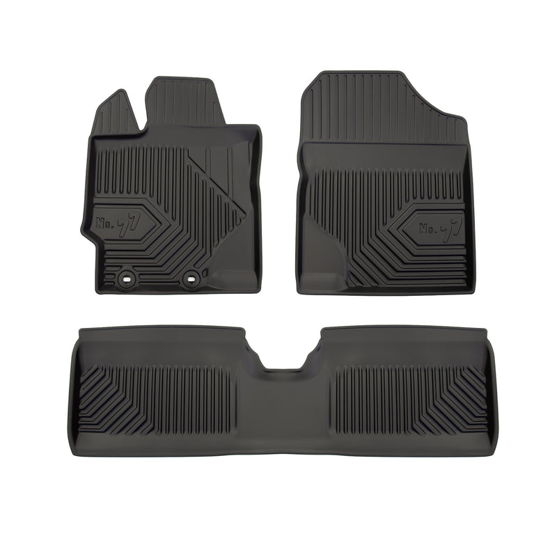 Tapis de sol pour Toyota Yaris III 3türig 2011-2020 sauf hybrid TPE Noir 3Pcs
