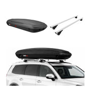 Coffre de Toit 480L + Barres de Toit pour VW Sharan II 2010-2023 Gris