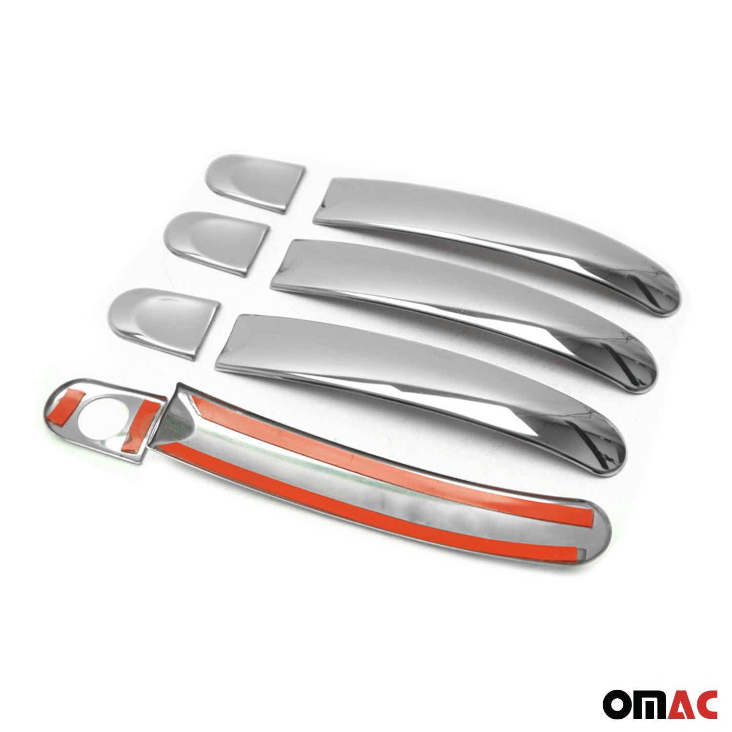 Couverture poignée de porte pour VW Touran I 2003-2015 4Portes Acier Argent 8Pcs