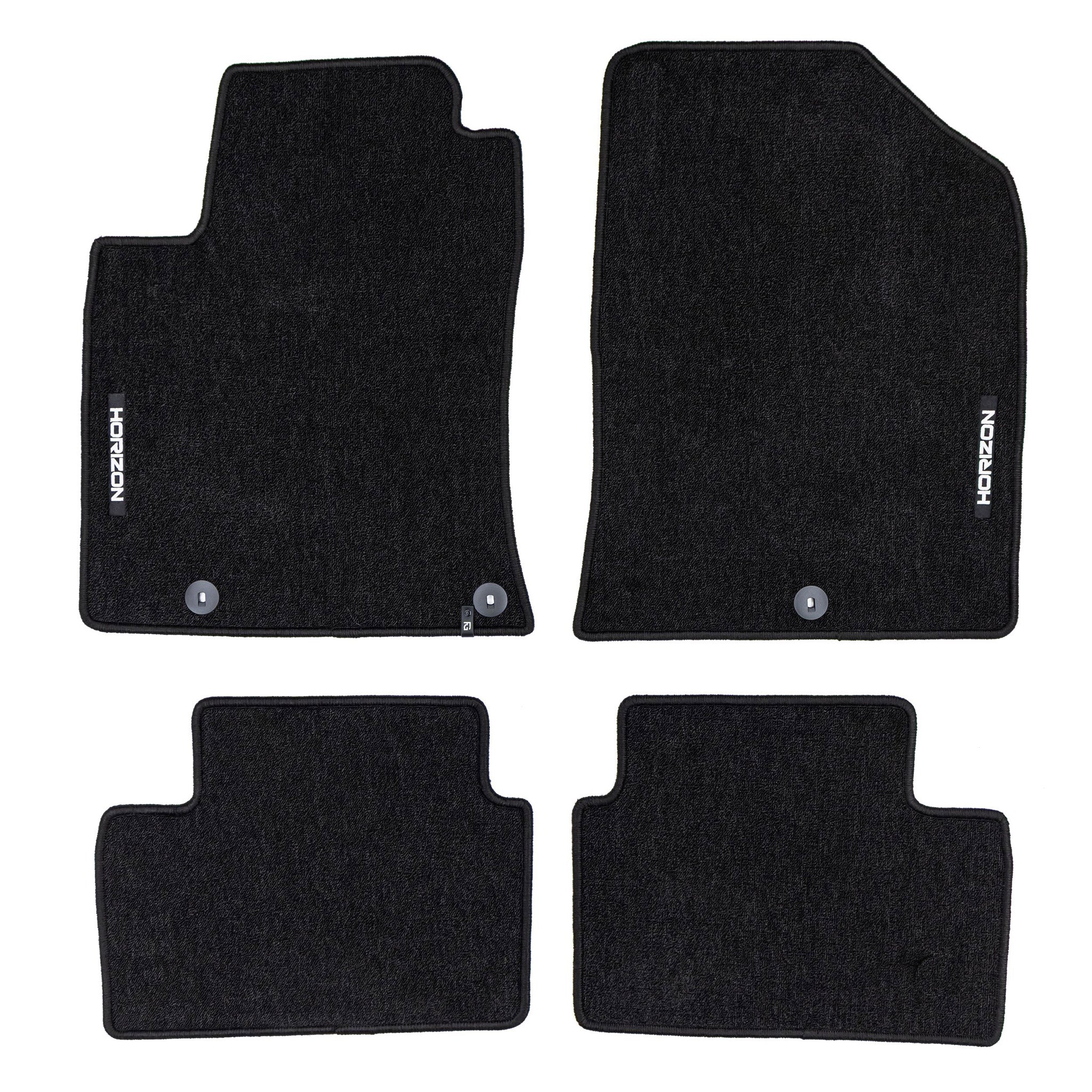 Tapis de Sol de Voiture pour Hyundai i30 III Hybrid 2017-2026 Velours Noir 4Pcs