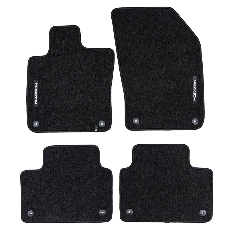 Tapis de Sol de Voiture pour Volvo S60 III 2018-2025 Velours Imperméable 4Pcs