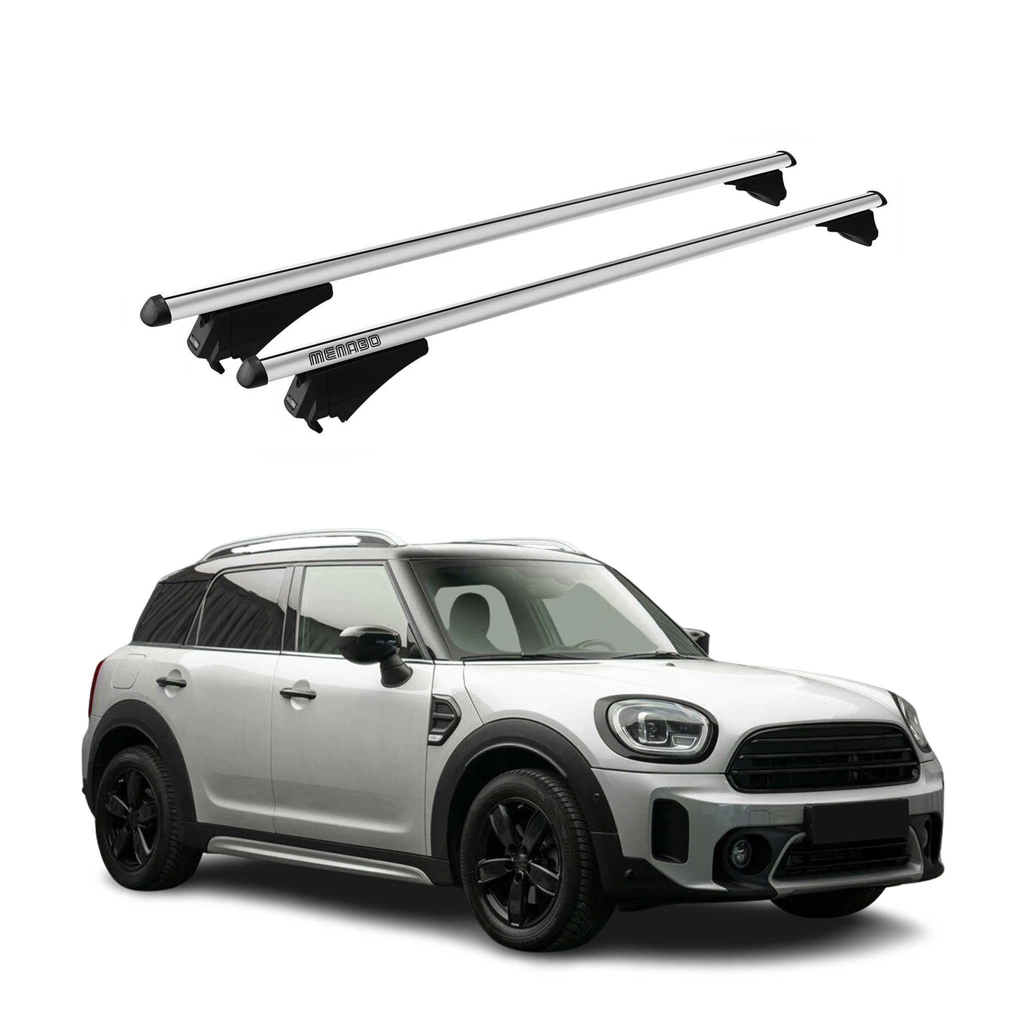 Tiger Barres de toit transversales pour Mini Countryman F60 2017-2023 Gris
