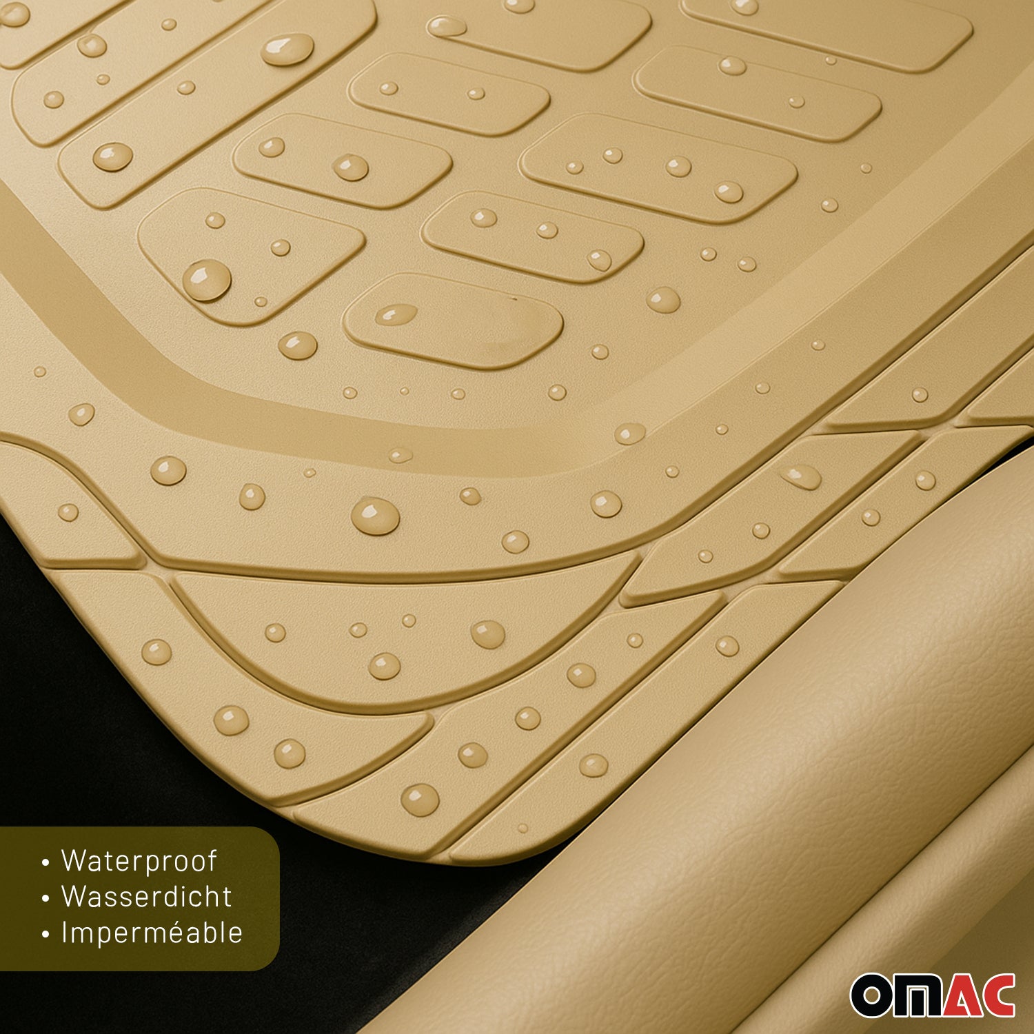 Tapis de Sol de Voiture Imperméable pour Cupra Terramar 2024-2026 Beige 4 pcs