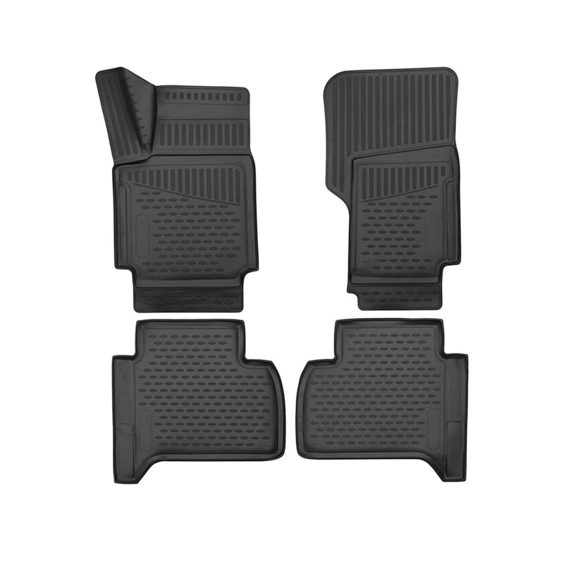 Tapis de sol pour VW Amarok 2018-2021 en caoutchouc TPE 3D Noir 4Pcs