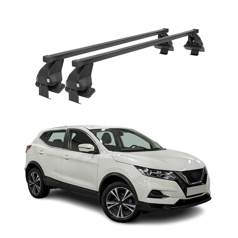 Barres Transversales Menabo pour Nissan Qashqai J11 2014-2017 Noir
