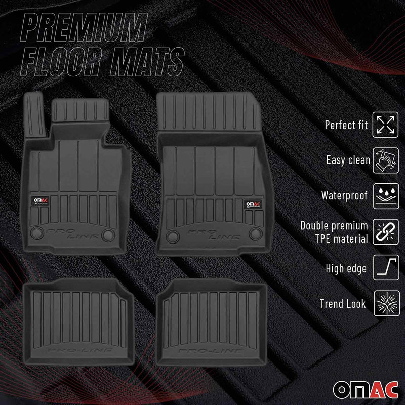 OMAC Tapis de sol en caoutchouc pour Mini Countryman R60 2010-2016 Noir Premium