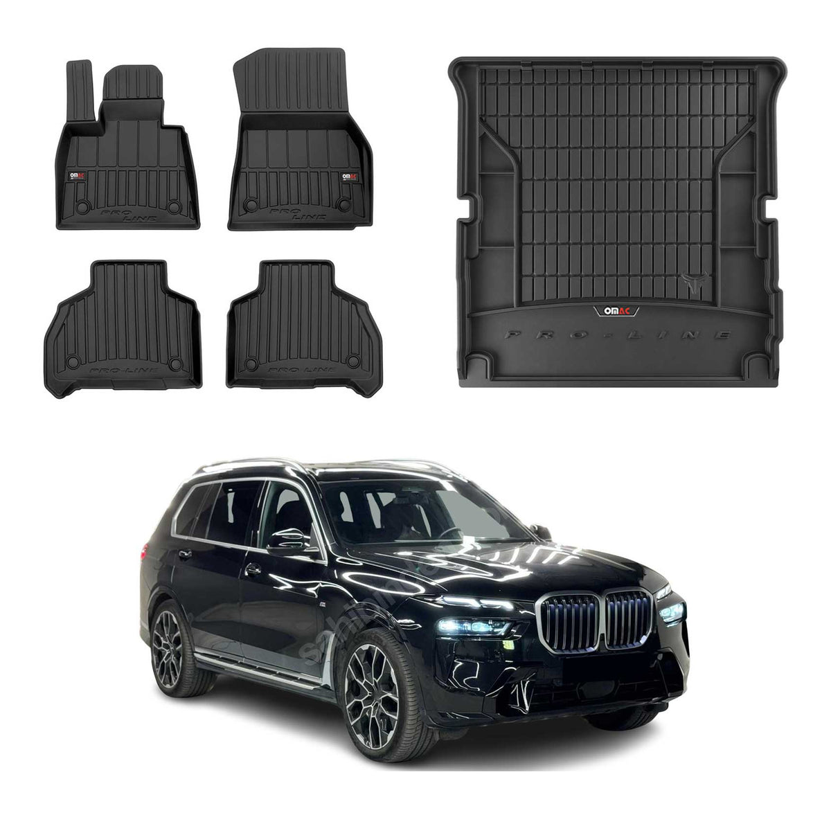 OMAC Kit Tapis de Sol et Coffre pour BMW X7 G07 2018-2026