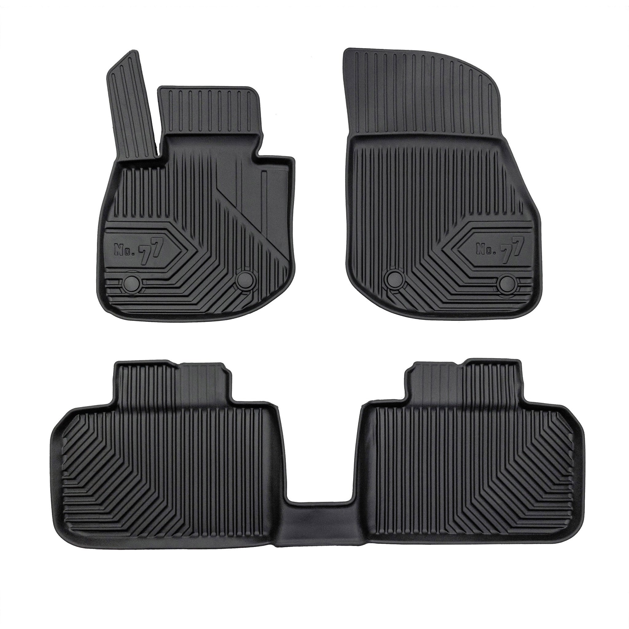 Tapis de Sol de Voiture No.77 pour BMW iX1 2022-2026 TPE Antidérapant Noir 3Pcs
