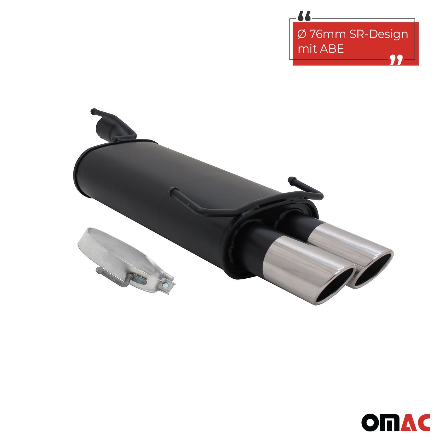 Échappement arrière Novus pour Opel Astra F/Opel Kadett E 2x76mm SR-Design ABE