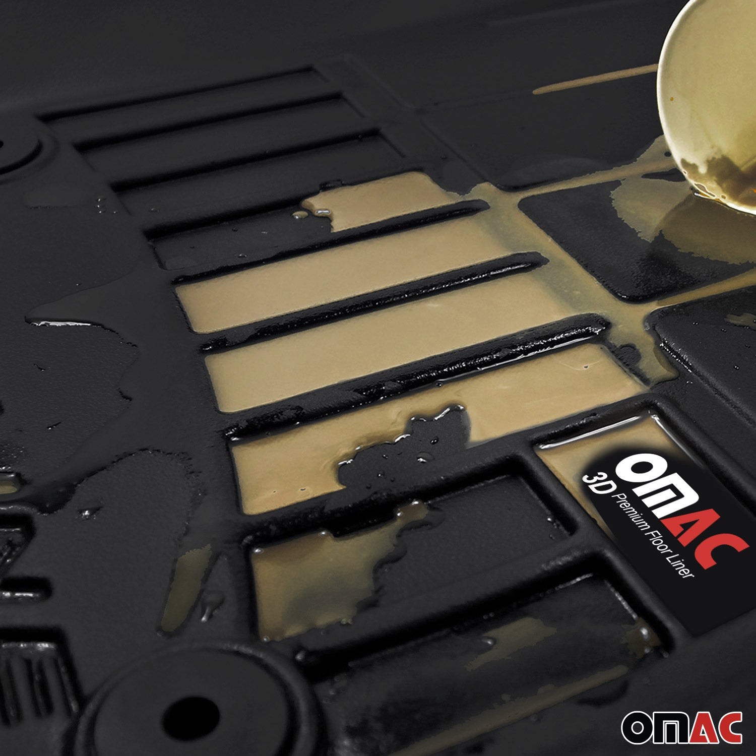 OMAC Kit Tapis de sol et coffre pour Audi A5 8T3 Coupé 2007-2016 Premium Noir