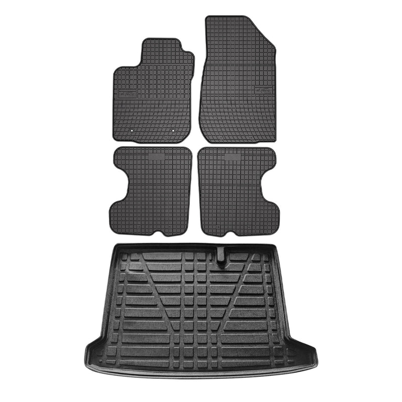 Kit Tapis de sol et coffre pour Dacia Sandero 2012-2024 TPE Noir