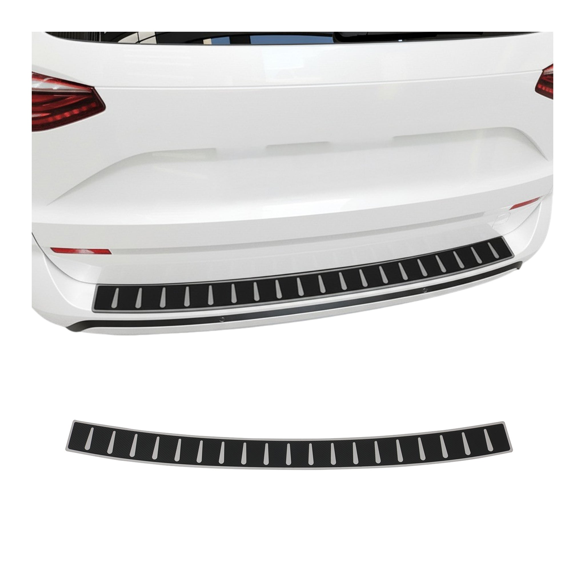 Protection de Pare-Chocs Arrière pour VW Multivan T7 2022-2026 Inox film carbone