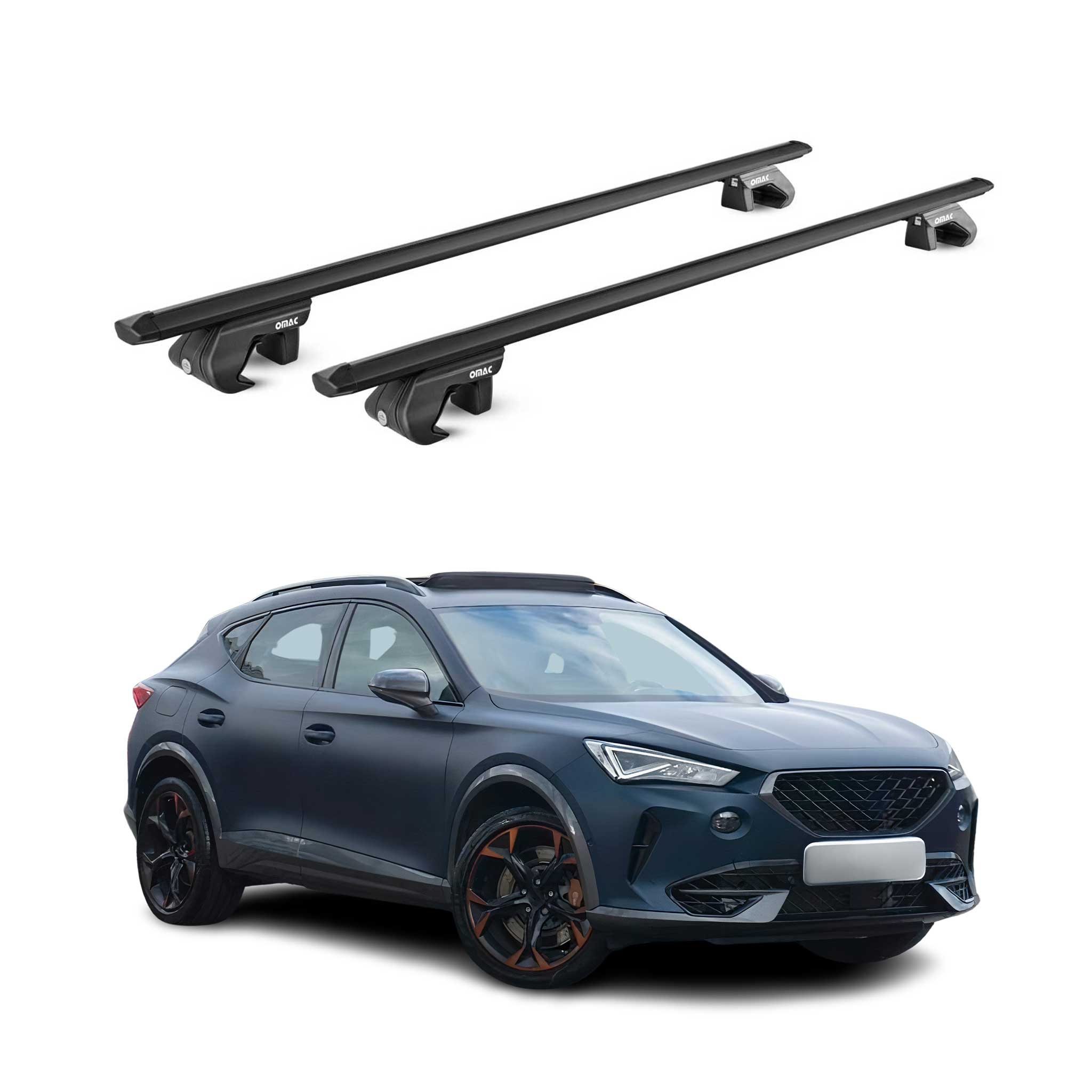 Barres de toit transversales pour Cupra Formentor 2020-2025 Alu Noir 2x ABE