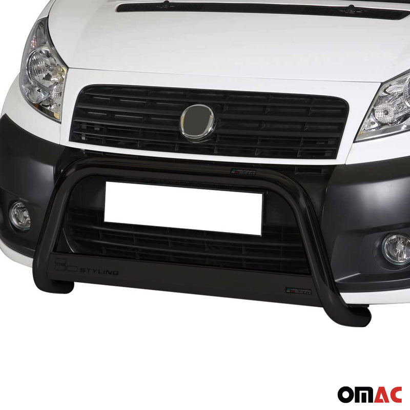 Pare-buffle Avant pour Fiat Scudo 2007-2016 63 mm en Acier Noir