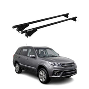 Tiger Barres de toit transversales pour Chery Tiggo 3 J11 2013-2020 Noir