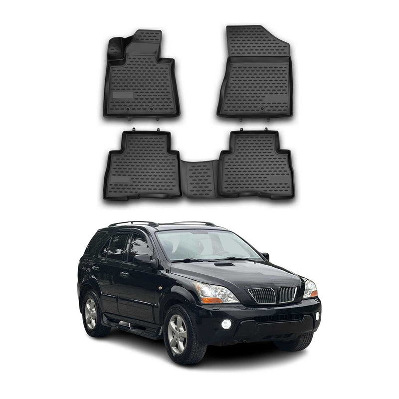 OMAC Tapis de sol pour Kia Sorento Facelift 2012-2015 sur mesure en caoutchouc