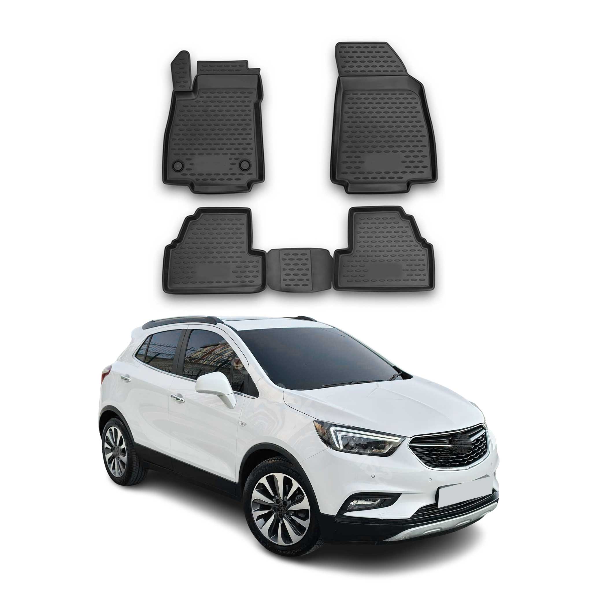 OMAC Tapis de sol pour Opel Mokka Mokka X 2012-2020 en caoutchouc Noir