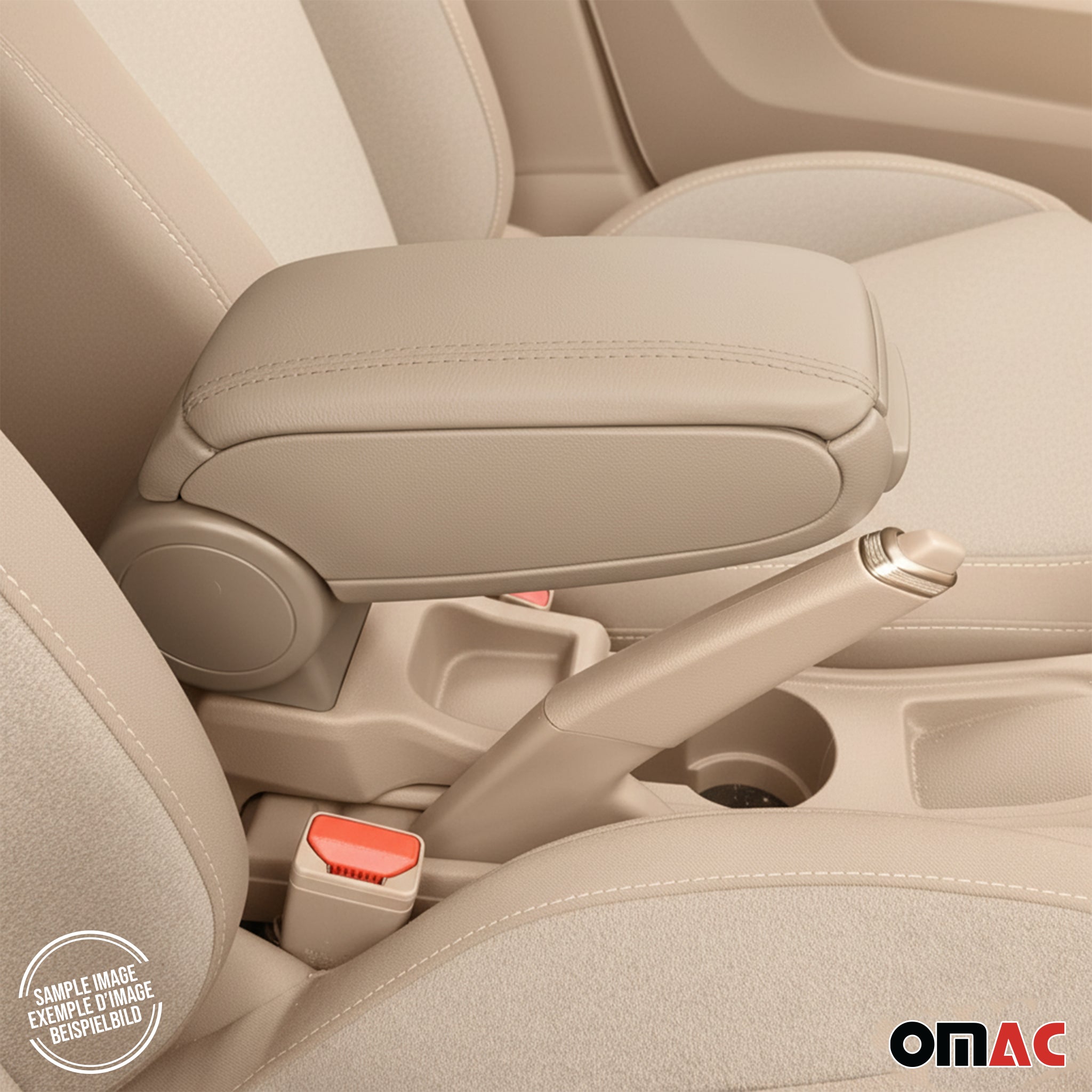 Accoudoir pour Ford Focus Facelift 2014-2018 Vinyl Abs Beige simili-cuir