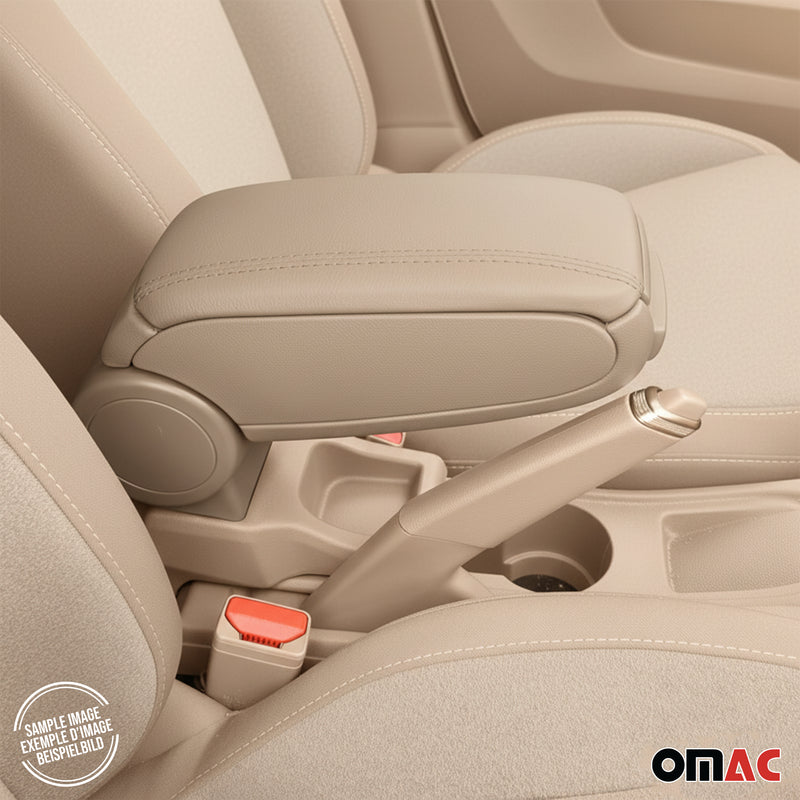 Accoudoir pour Ford Focus Facelift 2014-2018 Vinyl Abs Beige simili-cuir