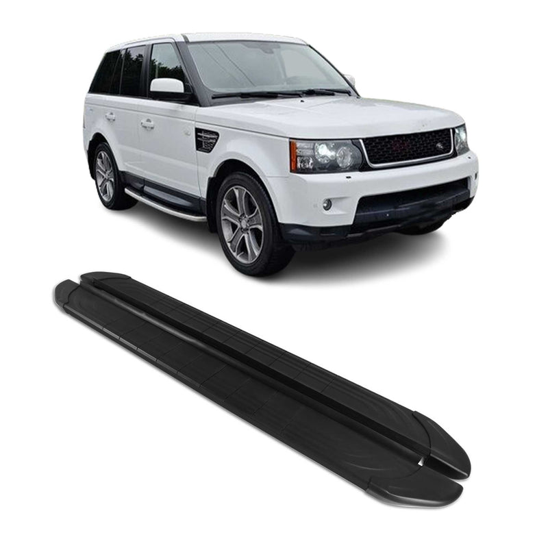 Marchepieds Latéraux pour Range Rover Sport L320 2005-2013 2Pcs Alu Noir