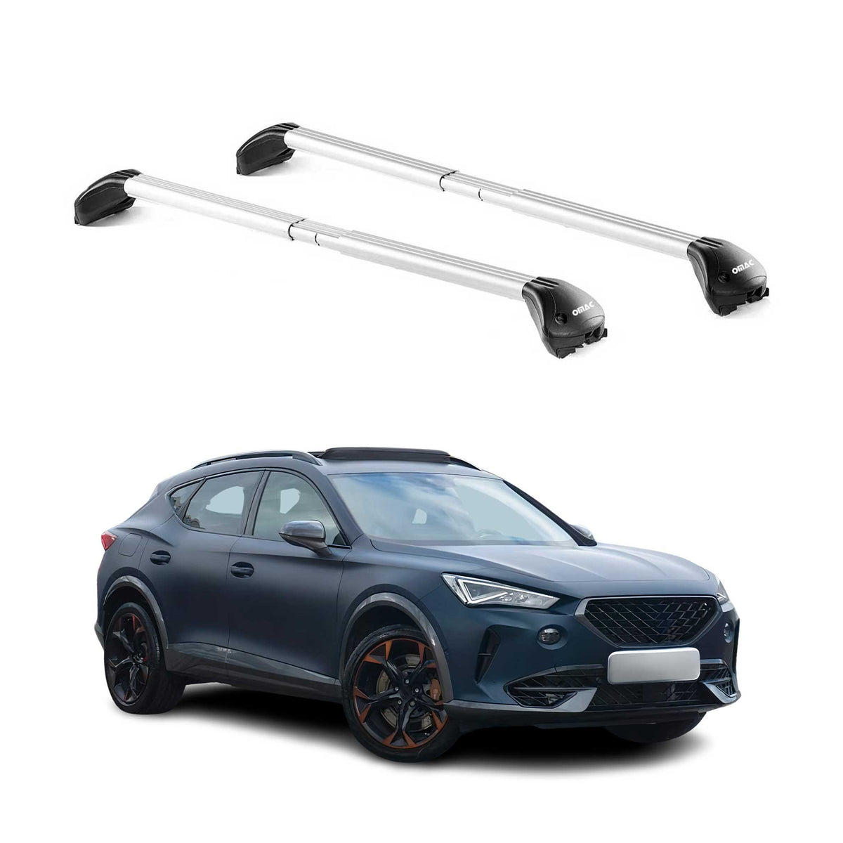 Barres de toit pour Cupra Formentor 2020-2026 5P Gris Argenté 2 pièces ABE