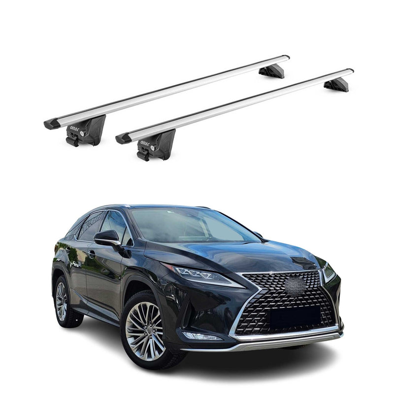 Barres de toit transversales pour Lexus RX L2 2016-2025 Alu Gris Argenté 2x ABE