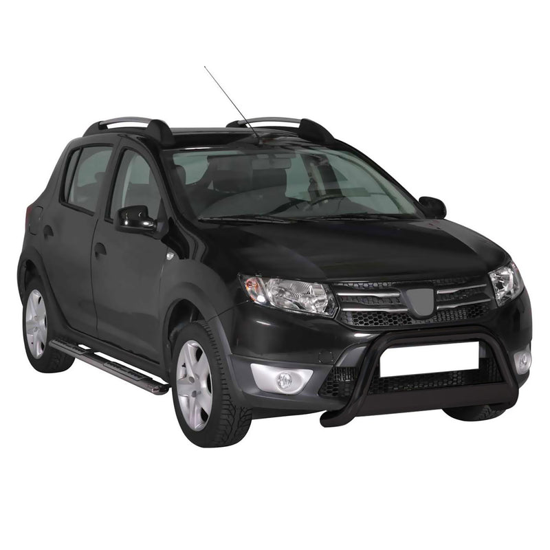 Pare-buffle Avant pour Dacia Sandero 2012-2016 63 mm en Acier Noir