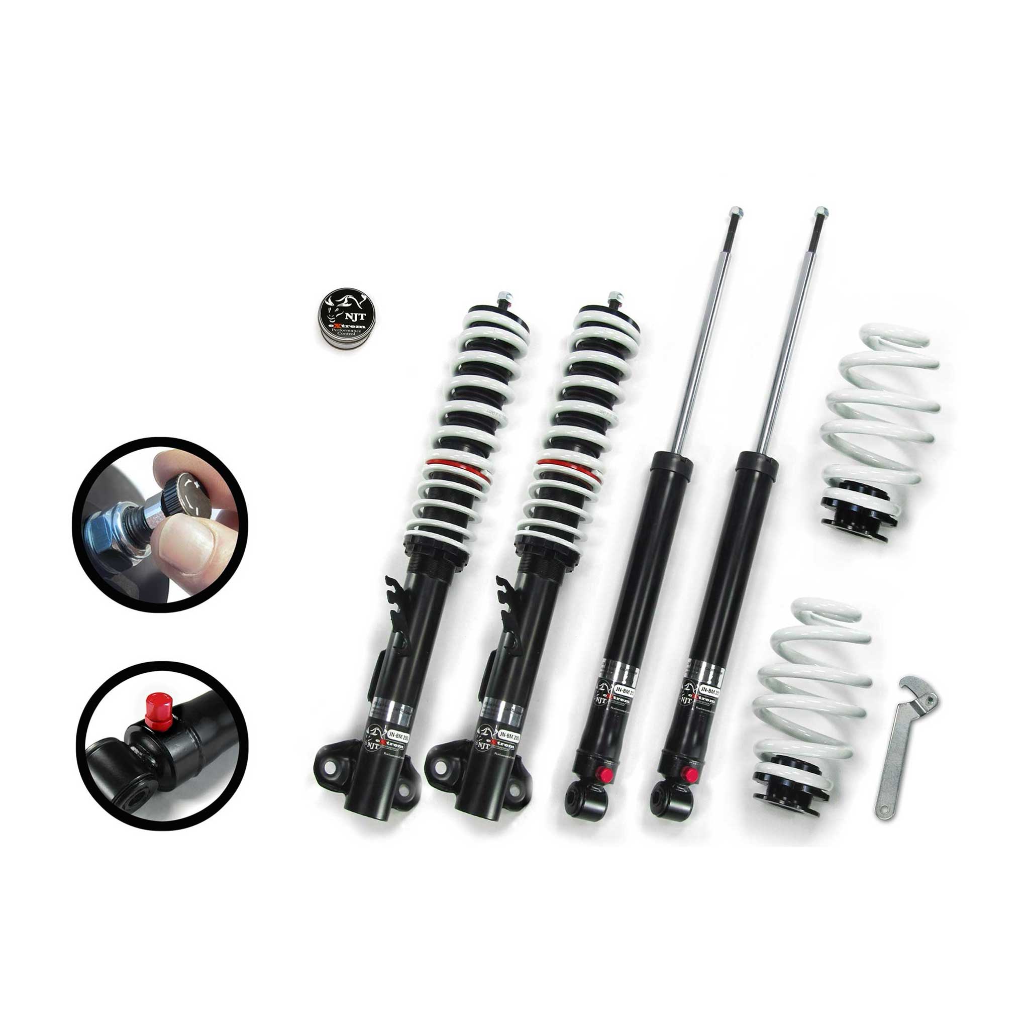 Suspension + Amortisseurs NJT eXtrem pour BMW Series 3 E36 4/6 Zylinder Break