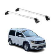 Barres de toit pour VW Caddy Alltrack 2016-2021 5P Gris Argenté 2 pièces ABE